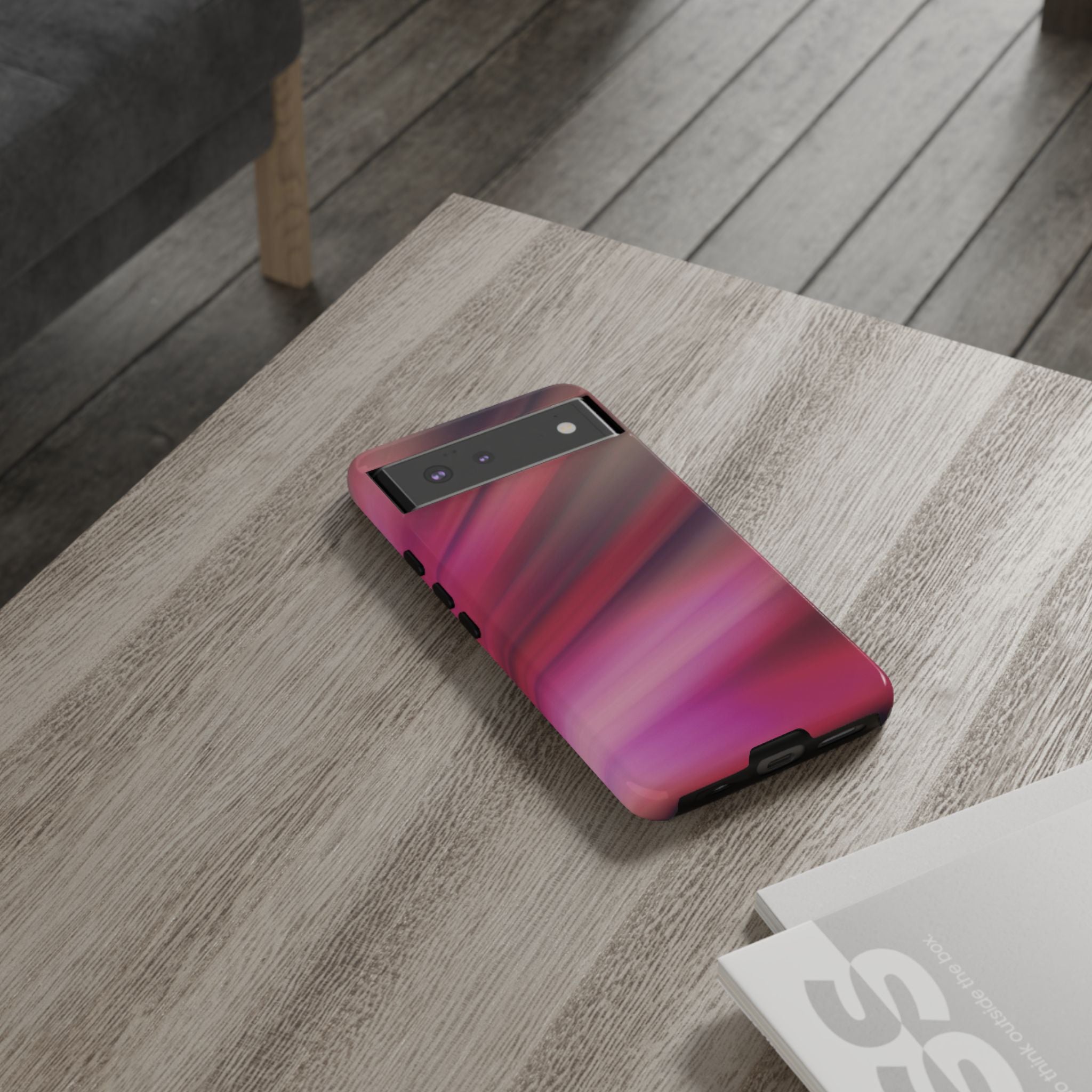 Abstract Gradient Phone Case – Red Purple Glossy Aesthetic Hard Shell